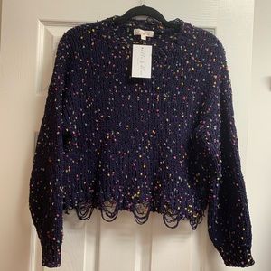 Bella and Bloom Boutique Crop Top - Navy Confetti